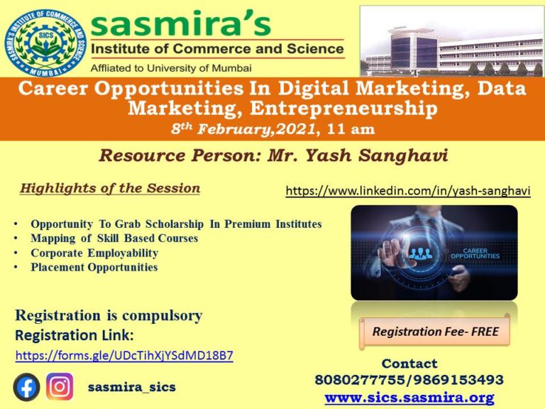 Career Opportunities In Digital Marketing, Data Marketing, Entrepreneurship
